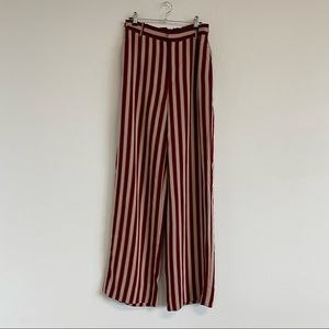 Zara striped wide-leg pants